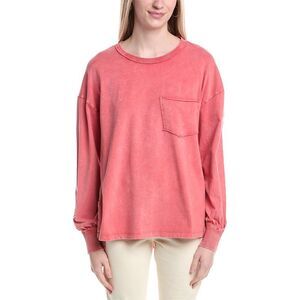 Labiz Womens  High-Low Pocket Top, Red
